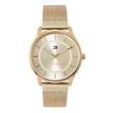Tommy Hilfiger Quartz Blue Dial Two Toned Stainless Steel Strap Analog Watch for Women