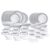 Larah by Borosil Ocean Fluted Series Opalware Dinner Set | 66 Pieces for Family of 6 | Microwave & Dishwasher Safe | Bone-Ash Free | Crockery Set for Dining & Gifting | Plates & Bowls | White