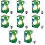 PHILIPS Full Glow Energy Saver Filament Glass E27 LED Bulb | 9-watt, 825 Lumen Full Glow Frosted Diffused LED Bulb, Cool Daylight, Pack of 8