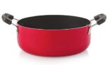 Nirlon Non Stick PFOA Free, Non-Toxic, Food Grade Quality Aluminium Gas Compatible Casserole/Biryani Pot/Rice Pot, 22cm – 2.6 LTR(26mm_Classic_CS13)