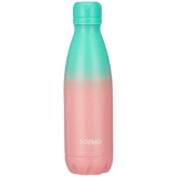 Amazon Brand – Solimo Stainless Steel Insulated Cola Dual Colour Bottle (500ml) | Superior Durability | 100% Food-Safe | Leak Proof | BPA-Free Cap (Green & Pink)