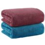 Story@Home Towels for Bath Large Size | Microfiber Towels for Bath | Towel Set of 2 | 400 GSM | 70 x 140 cm | Pink and Blue | Bath Towels for Men, Women & Kids | Gym Towel | Perfect for Everyday Use
