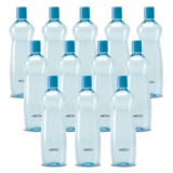 MILTON Pacific 1000 Pet Water Bottles, 1 Litre Each, Set of 12, Sky Blue | BPA Free | Leak Proof | Office Bottle | Gym Bottle | Home | Kitchen | Travel Bottle | Hiking | Treking Bottle | Reusable