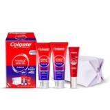 Colgate Visible White Purple Toothpaste for Teeth Whitening 240g and Visible White Whitening Booster Gel 13g with Pouch