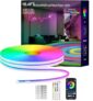 POPAXY 5 Meter Smart Neon Strip Lights | RGB LED Rope Light | RGBIC Dream Color Technology | App Control | Remote Control | Built-in Music Sync | Smart Timer | AmbiMotion TV LED Backlight