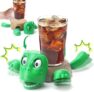 Turtle Cup Holder Coaster, Funny Expression Turtle Coasters, Turtle Cup Holder, Coaster for Tea, Coffee and Wine Glasses, Home Decor and Kitchen Accessories (Green)