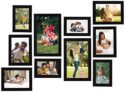 Amazon Brand – Solimo Collage Photo Frames, Set Of 10 (4Pcs – 4X6 Inch, 4Pcs – 5X7 Inch, 2Pcs – 6X10 Inch), Black