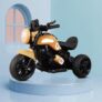 Kidsmate Pro Racer Electric Ride-On Bike for Kids | 3-Wheel Rechargeable Battery-Powered Bike with LED Lights, Music Player & Foot Accelerator | Dual Drive Battery Bike for Kids of Ages 2-5Y – Golden
