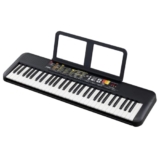 YAMAHA PSR-F52 61-Key Portable Digital Keyboard with Power Adapter, 136 Instrument Voices, 158 Styles, Built-in Speakers, Easy-to-Use Keyboard for Beginners & Music Learners, Black