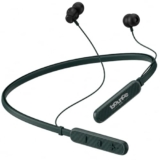 Bouncefit Sonic 144 Bluetooth Wireless Neckband, 35H Continuous Playback Battery, Deep Bass, Stereo Sound, HD Calls, Type C Fast Charging, Rich Audio, Earbuds with Mic Earphones (Green)