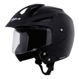 Vega Crux ISI Certified Flip-Up Helmet for Men and Women with Clear Visor(Black, Size:L)