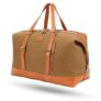 Aircase Canvas Designer Sling Duffle Bag With Pu Leather, Detachable Shoulder Strap, Easy To Clean & Durable Cabin Luggage Hand Bag For Travel/Gym/Business, For Men & Women, Mustard- 6 Month Warranty
