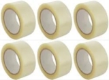 CRAE Transparent Packaging Cello Tape For Office, Home and E-Commerce Packing | 100M | Pack of 6