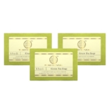 Khadi Natural Green Tea Soap | Herbal Handmade Soap | Bathing Soap For Body Acne and For Rejuvenating Skin | Suitable for All Skin Types| Pack of 3