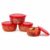 Cutting EDGE 1300ml Eco Storage Container & Organizer Set of 4 (Red)