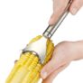 Stainless Steel Corn Peeler with Ultra Sharp Blades | Ergonomic Corn Kernel Stripper & Remover Cutter for Effortless Peeling