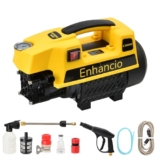 ENHANCIO High Pressure Washer, Car Washer, 2000 Watts Motor, 140 Bars Pressure, 8 L/Min Flow Rate, 5 Meters Outlet Hose, Portable, Car, Bike & Home Cleaning, Yellow