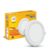 wipro Garnet 7W Round LED Alpha Panel | Cool White Light (6500K) | Recessed Down Light for False Ceiling | Cutout – 82mm | Pack of 1