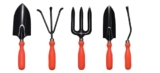 MIMICROPS Gardening Hand Tools Set – 5 Pcs (Cultivator, Big and Small Trowel, Weeder, Fork) | Gardening Tools for Home Garden | Durable Plant Tool Kit | Farming Tools