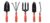MIMICROPS Gardening Hand Tools Set – 5 Pcs (Cultivator, Big and Small Trowel, Weeder, Fork) | Gardening Tools for Home Garden | Durable Plant Tool Kit | Farming Tools