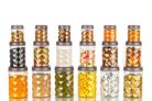 Tosaa Plastic Pet Storage Jar and Container Set of 18 (350ml, 650ml, 1.20ltrs), Black, Air Tight, Kitchen Organiser, BPA Free, Stackable