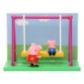 Peppa Pig Playground Swing Themed Preschool Toy and George, Includes 2 Poseable Figures, Playset Playground Swing Accessory and Scene Cards, for Girls and Boys Ages 3+
