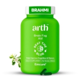 ARTH Brain Fog Support with Brahmi (B-Lit Bacopa) | Brain Booster Supplement for Women | Helps Improve Focus & Mental Clarity | Plant-Based Memory Booster & Cognitive Support | 30 Veg Brahmi Capsules